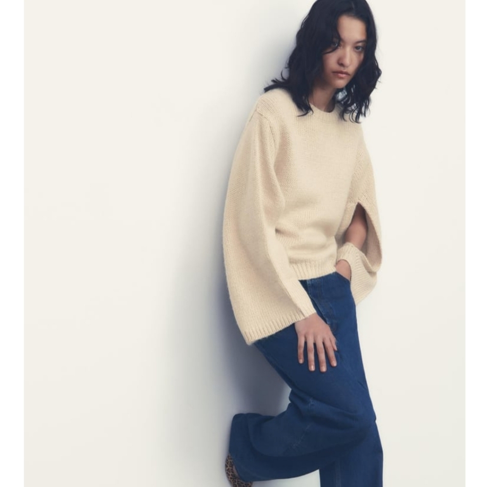 NWOT Zara Limited Edition Wool Alpaca Cut Out Sweater